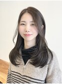 小顔可愛いレイヤーカット×アッシュカラー20代30代40代