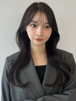 ソラ 広尾店(SORA) ロングレイヤーカット/くびれ巻き/ダークグレー