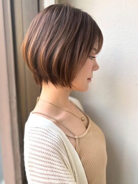 カバーヘア ブリス 戸田公園西口店(COVER HAIR bliss) 冬カラー◎ココアベージュ×小顔ふんわり丸みショートp戸田公園