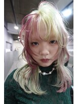 ワンズオゼ 渋谷(ONE's oze) ハイトーン/ダブルカラー/クラゲヘアー/オリーブグレー/小顔/