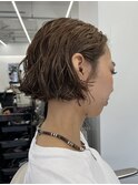 ボブパーマ/くせ毛風パーマ/切りっぱなしボブ
