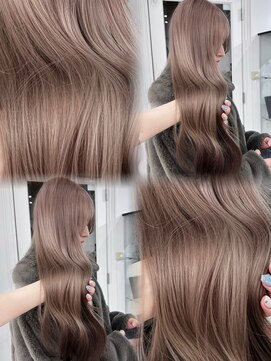 ペレ 渋谷(PELE) イメチェン/ピンクベージュ/アンブレラカラー/前髪/渋谷