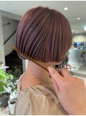 40代50代に人気◎ラベンダーカラー×大人ショートボブ