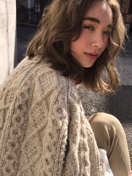 メロウ(MELLOW) 外国人風ブリーチハイライト×グレージュカラー