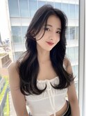 フェイスレイヤー☆レイヤーカット☆ダークトーン可愛い韓国ヘア
