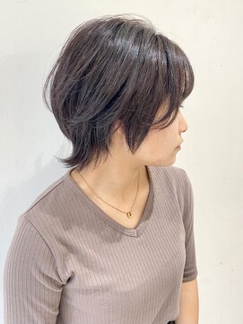 フォーク FOLK 【FOLK】透明感ダークグレージュ☆似合わせウルフショート♪