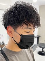 エルマーク(L-MARK) アップバングツーブロックバーバーフェードツイストメッシュ