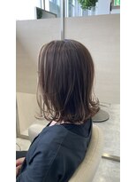 アドラーブル 長岡リバーサイド千秋店(adorable)&nbsp;大人外ハネミディアム☆透明感ベージュ☆