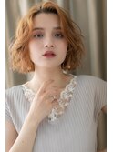 ミルクティーピンク横顔美人くせ毛風ボブTb3上尾20代30代40代