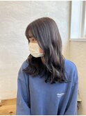 *セミロング×オリーブベージュ