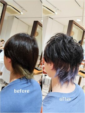 ネオリーブチノ 登戸店(Neolive cino) 【インナーカラー】ウルフスタイル