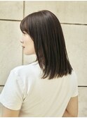 ミディアムレイヤー/レイヤーカット/アッシュベージュ／銀座