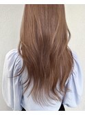 ことりベージュレイヤーロング_ベージュピンク_シルキーベージュ