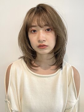 ソワ 錦糸町(soi) 顔まわりレイヤー_レイヤーボブ_アッシュベージュ_