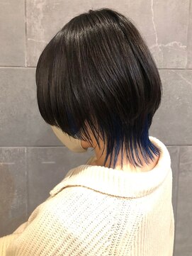 ディスコネクト(DISCO-N-NECT) インナーブルー マッシュウルフ 艶カラー 20代30代