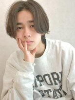 ディッセンバー 神宮前(December) 【laundry】ミディアムウルフ/ベージュカラー