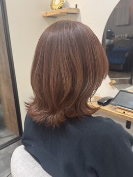 シア 新越谷店(SHEER) ショコラオレンジ×くびれボブ