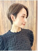 大人ショート/前髪なしショート/ショートヘア/ショートボブ