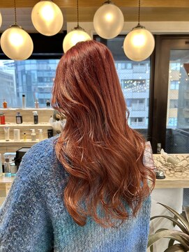 ロンドアジュール 横浜(Lond azur) ★ブリーチなしダブルカラーで作る暖色系カラー