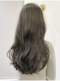 大人可愛いブリーチなし透明感グレージュベージュカラー