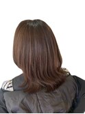40代50代ひし形レイヤー美髪◎艶カラー×ふんわりシルエット