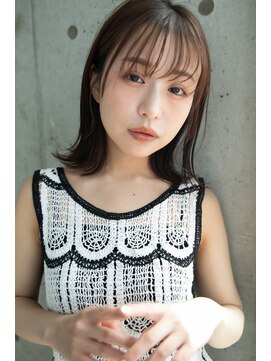 クロレ(CLORE) 切りっぱなしボブ 外ハネボブ ブラウンカラー