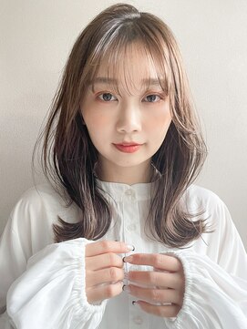 リヤン 表参道(lyann) 暗めカラーデザインカラーフェイスフレーミングミディアムヘアa