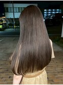 透明感グレージュロング 透明感オリーブミディアム