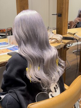 ラグーン(LAGOON) バレイヤージュグレージュハイライトダブルカラーケアブリーチ