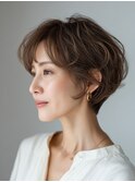 クラゲヘアー/小顔/ココアベージュ/オリーブグレー/川西