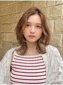 シースルーバングうる艶髪艶感似合わせカット美髪大人美人