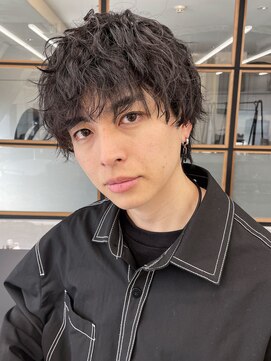 エル 渋谷(L) ツイストシャドウパーマ×波巻きパーマで無造作色気ヘア