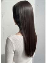 Lunohair髪質改善/縮毛矯正/白髪染め/トリートメント/レイヤー【4/1OPEN(予定)】 髪質改善×シルキーなストレート透明感たっぷりの暗髪カラー