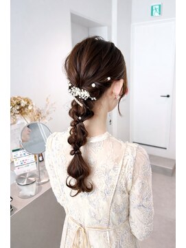 トリッカ シブヤ(TRICCA SHIBUYA) 編みおろし/三つ編みヘア/結婚式ヘア/お呼ばれセット