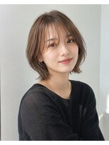 ラファンジュ ヘアー クレオ(Rohange hair Creo)&nbsp;シナモンベージュ/くびれショート/外ハネショートボブ
