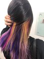 ラファンジュ ヘアー クレオ(Rohange hair Creo) インナーカラーで可愛くユニコーン！