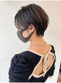 ナチュラルショート_カーキグレージュマッシュショート_ba338631