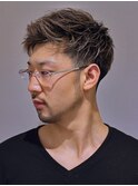 ツーブロックかき上げアップバング
