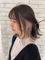 ロンド レア 天神大名店(Lond Le’a) デザインカラー/レイヤーカット/ウェットヘア/オリーブベージュ