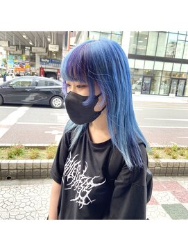 ボアップ 京橋店(boappu) #ブルーカラー　#ポイントカラー　#ハイトーンカラー