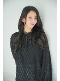 韓国風黒髪ゆるウェーブ