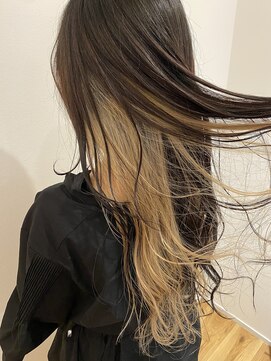 ミント 鳳(Mint.) 20代30代40代大人可愛いインナーカラー毛先パーマ透明感