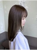 観音寺美容室/グレーベージュ/レイヤーロング/黒髪/大人可愛い