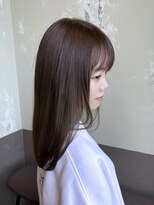 ヘアーメイク アチャ(hair make accha) 観音寺美容室／グレーベージュ/レイヤーロング/黒髪/大人可愛い