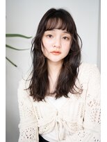 マグノリア(MAGNOLIA) 暗髪ロングの顔まわりカットで垢抜けパーマ・・・HINATA