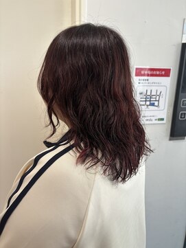 ヘアサロン アウラ(hair salon aura) パーマヘア無造作パーマウェーブヘア暖色カラー