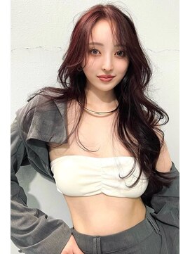 ランズ(LANDS) カシスピンク　レイヤーカット 【韓国ヘア 大阪 梅田】