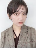ショートヘアショートボブ縮毛矯正白髪ぼかし表参道青山30代