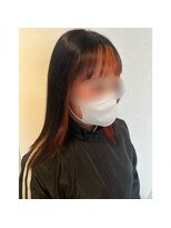 ヴィヴァーク 拝島駅前店(vivarc)&nbsp;20代30代可愛いダブルカラーフェイスフレーミングオレンジ