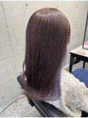 ケアブリーチバレイヤージュインナーカラーラベンダーパープル